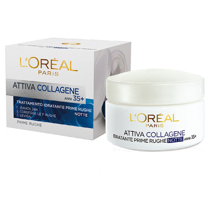 L'OREAL RICARICA-COLLAGENE TRATTAMENTO IDRATANTE ANTIRUGHE NOTTE - Tre Pi Profumerie