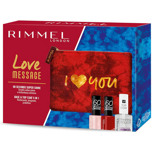 RIMMEL LOVE MESSAGE COFANETTO SMALTO 60 SECONDS SUPER SHINE - Tre Pi Profumerie