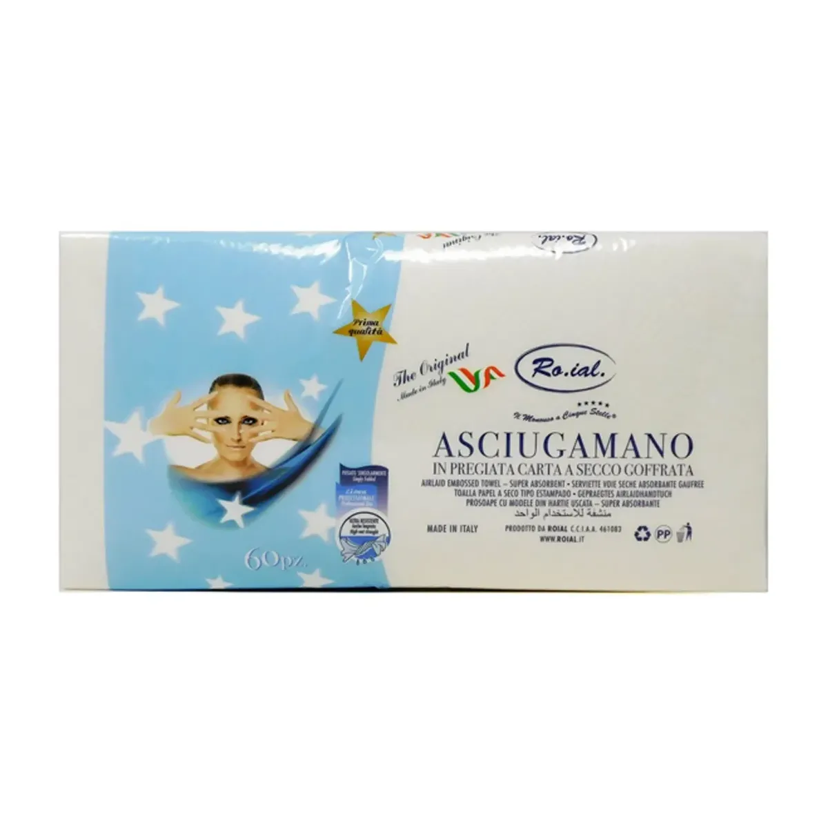 RO.IAL. ASCIUGAMANO CARTA RIPIEGATI 80 PEZZI