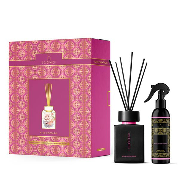 ROOMOI DIFFUSORE AMBIENTE COFANETTO ROSE CHAMPAGNE - Tre Pi Profumerie