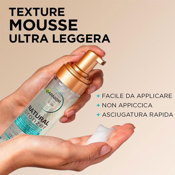 GARNIER AMBRE SOLAIRE MOUSSE AUTOABBRONZANTE 200 ML - Tre Pi Profumerie