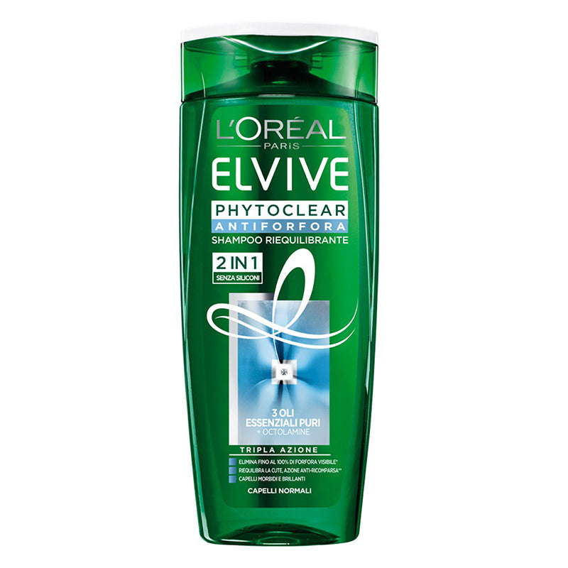 L'OREAL ELVIVE PHYTO SHAMPOO 2 IN 1 ANTI FORFORA 400 ML - Tre Pi Profumerie