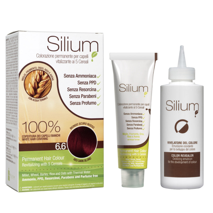 SILIUM COLORAZIONE CREMA BIONDO SCURO ROSSO 6.6 - Tre Pi Profumerie