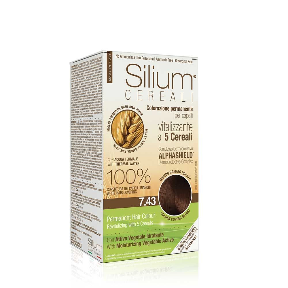 SILIUM COLORAZIONE CREMA BIONDO RAMATO DORATO 7.43