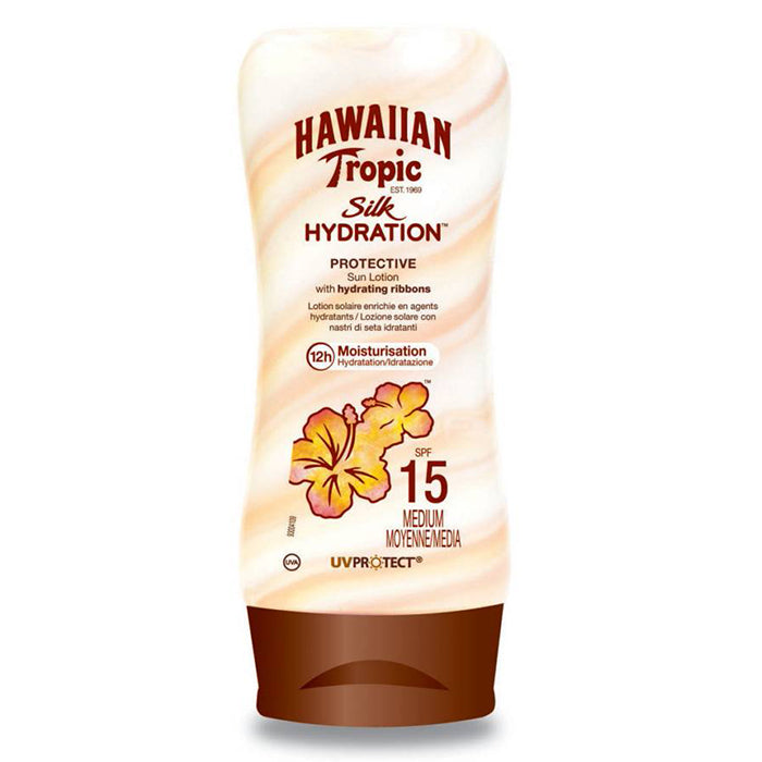 HAWAIIAN TROPIC SILK HYDRATION SPF15 MEDIUM 180 ML - Tre Pi Profumerie