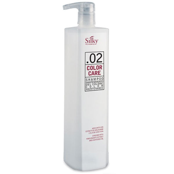 SILKY 02 COLORCARE SHAMPOO MANTENIMENTO DEL COLORE 1000 ML - Tre Pi Profumerie