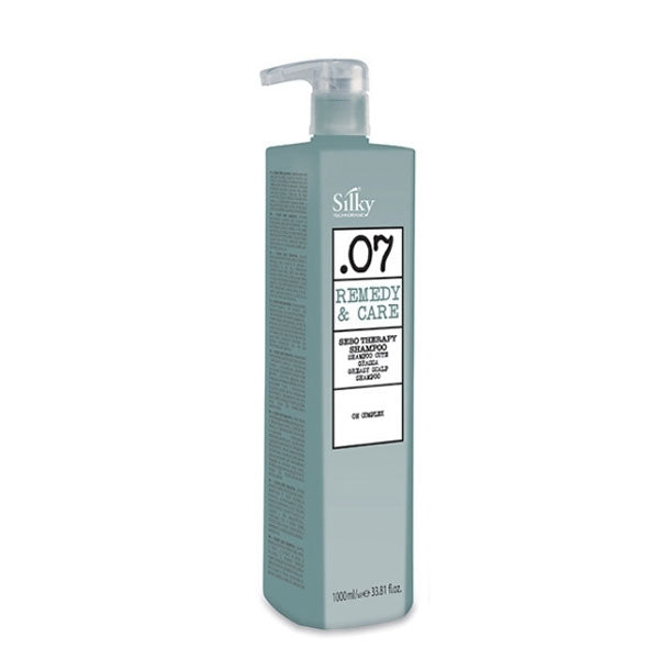 SILKY 07 REMEDY&CARE SHAMPOO SEBO THERAPY CUTE GRASSA 1000 ML - Tre Pi Profumerie