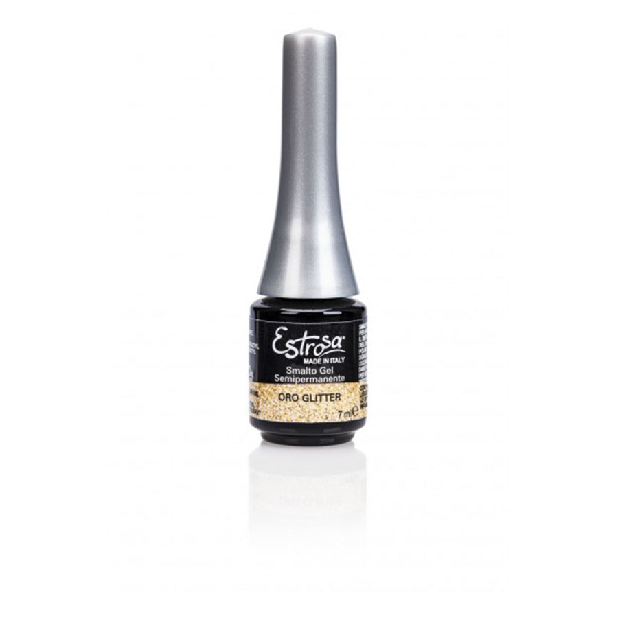 ESTROSA SMALTO GEL SEMIPERMANENTE ORO GLITTER 7500 7 ML - Tre Pi Profumerie