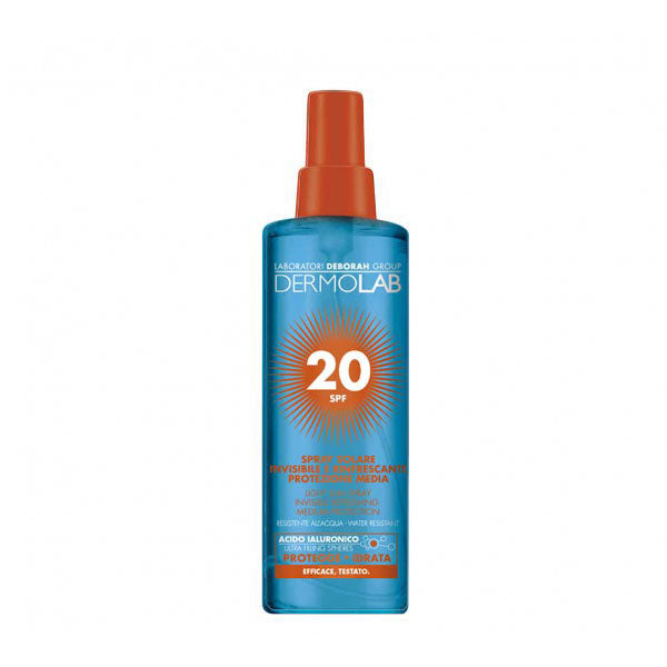 DERMOLAB SPRAY SOLARE INVISIBILE E RINFRESCANTE SPF 20 200 ML - Tre Pi Profumerie
