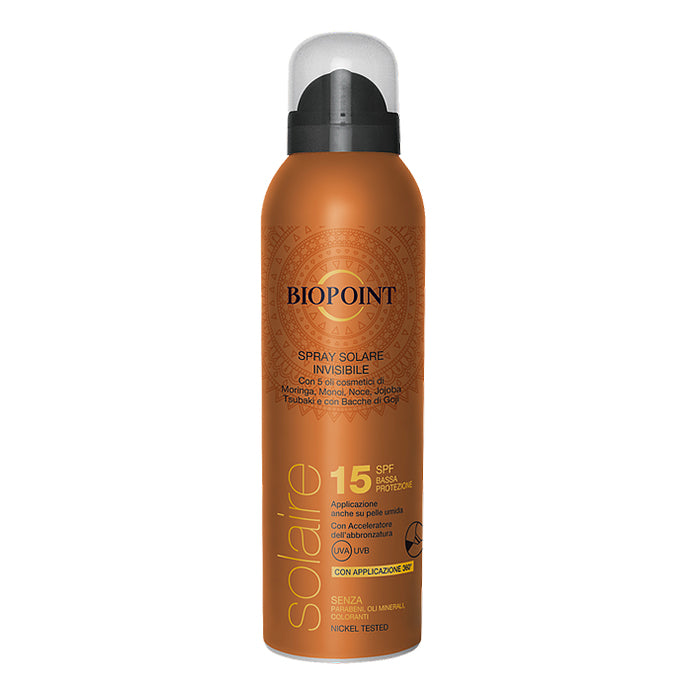 BIOPOINT SOLAIRE SPRAY SOLARE INVISIBILE SPF 15 150 ML - Tre Pi Profumerie