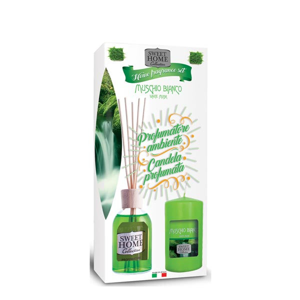 SWEET HOME PROFUMATORE + CANDELA MUSCHIO BIANCO - Tre Pi Profumerie