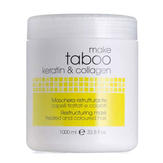 TABOO MASCHERA RISTRUTTURANTE KERATIN & COLLAGENE 1000 ML - Tre Pi Profumerie
