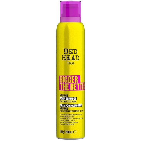 TIGI BED HEAD BIGGER THE BETTER SHAMPOO MOUSSE VOLUME 200 ML - Tre Pi Profumerie