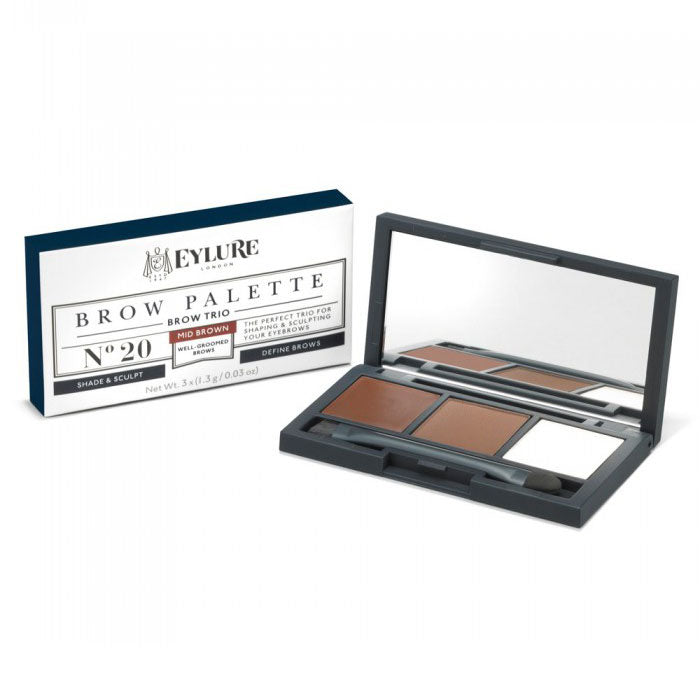EYLURE BROW TRIO PALETTE MID BROWN N 20 - Tre Pi Profumerie