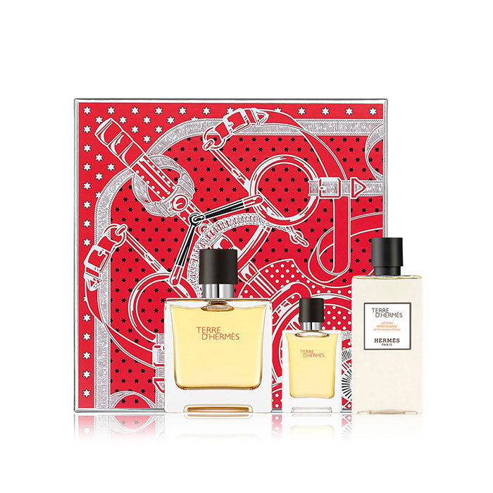 HERMES TERRE D'HERMES COFANETTO PARFUM 75 ML + 12,5 ML + ASL 40 - Tre Pi Profumerie