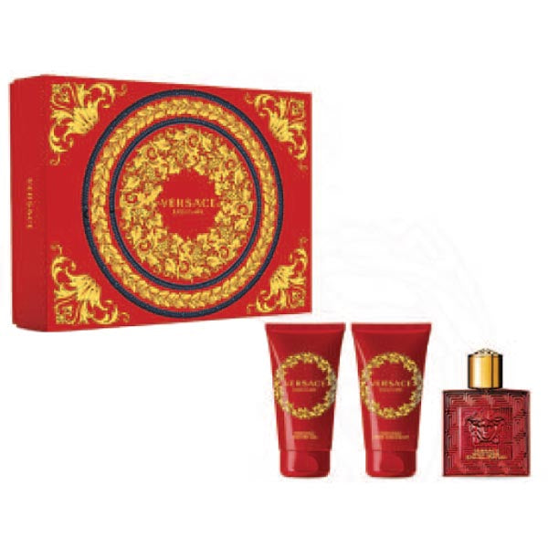 VERSACE EROS FLAME COFANETTO EDP 50 ML + AFTER SHAVE BALM - Tre Pi Profumerie