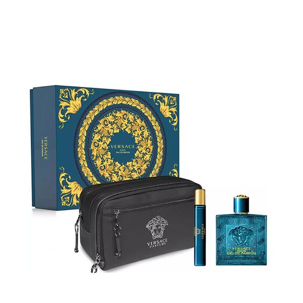 VERSACE EROS POUR HOMMECOFANETTO EDP 100 ML + TRAVEL SPRAY - Tre Pi Profumerie
