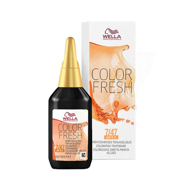 WELLA COLOR FRESH BIONDO MEDIO RAME SABBIA 7/47 - Tre Pi Profumerie