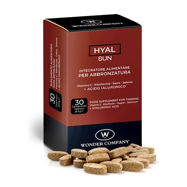 WONDER COMPANY HYAL INTEGRATORE ALIMENTARI PER ABBRONZATURA 30CP - Tre Pi Profumerie