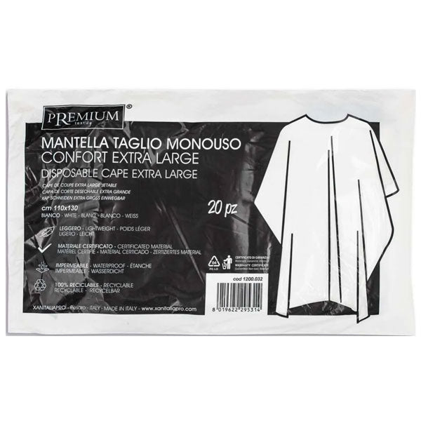 XANITALIA PREMIUM MANTELLA TAGLIO MONOUSO POLITILENE 20 PEZZI - Tre Pi Profumerie