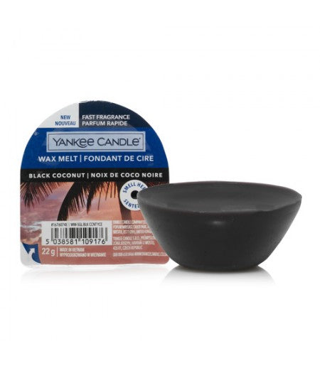 YANKEE CANDLE CANDELA PROFUMATA WAX MELT SINGLE BLACK COCONUT - Tre Pi Profumerie