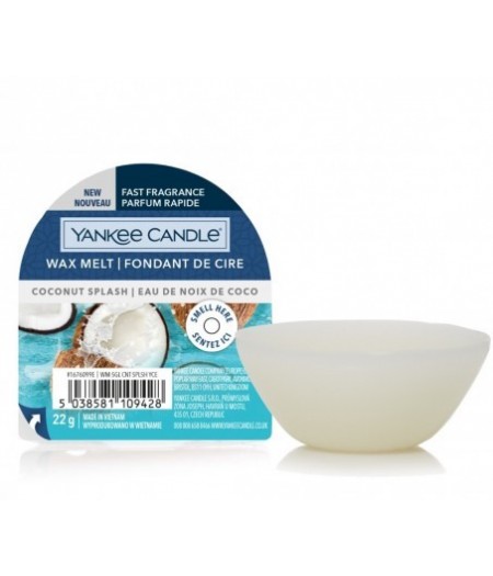 YANKEE CANDLE CANDELA PROFUMATA WAX MELT SINGLE COCONUT SPLASH - Tre Pi Profumerie