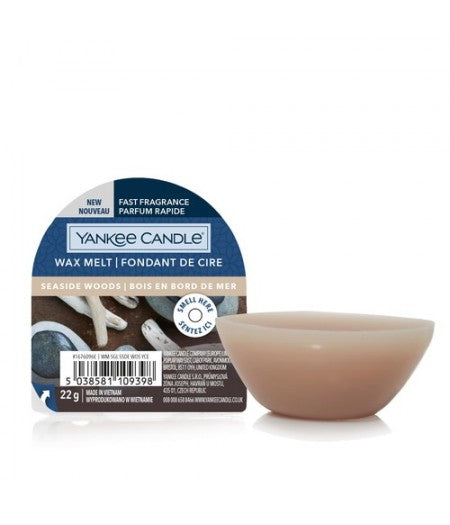 YANKEE CANDLE CANDELA PROFUMATA WAX MELT SINGLE SEASIDE WOODS - Tre Pi Profumerie