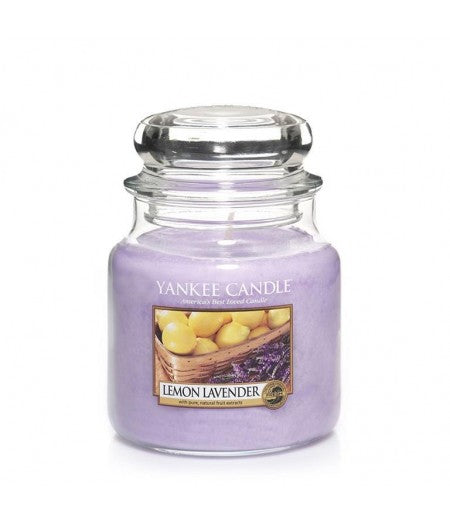 YANKEE CANDLE CANDELA PROFUMATA MEDIUM LEMON LAVENDER - Tre Pi Profumerie
