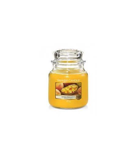 YANKEE CANDLE CANDELA PROFUMATA MEDIUM MANGO PEACH SALSA - Tre Pi Profumerie