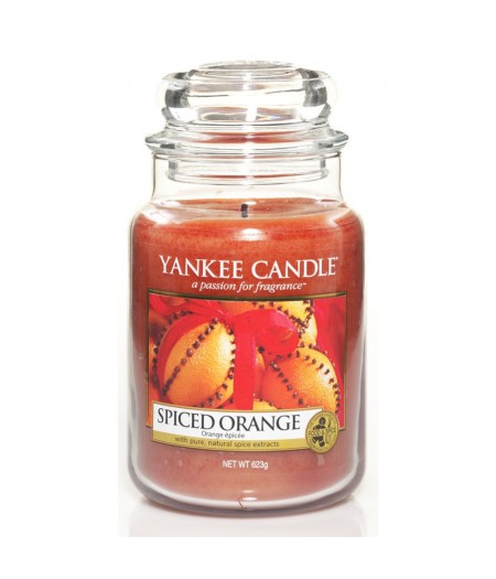 YANKEE CANDLE CANDELA PROFUMATA LARGE SPICED ORANGE - Tre Pi Profumerie
