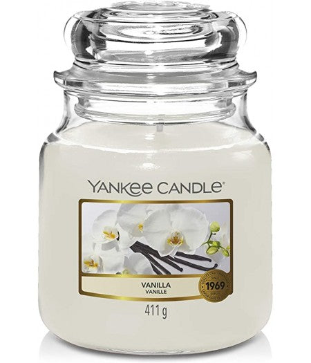 YANKEE CANDLE CANDELA PROFUMATA MEDIUM VANILLA - Tre Pi Profumerie