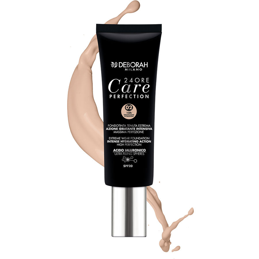 DEBORAH FONDOTINTA 24 ORE CARE PERFECTION 02 BEIGE - Tre Pi Profumerie