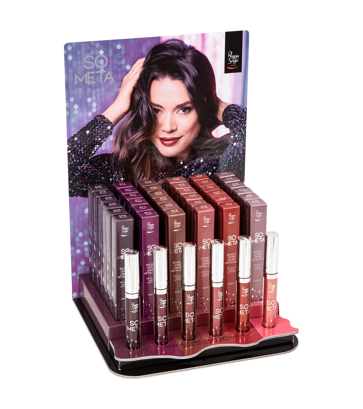 PEGGY SAGE ESPOSITORE ROSSETTO LIQUIDO METALLIZZATO SO META - Tre Pi Profumerie