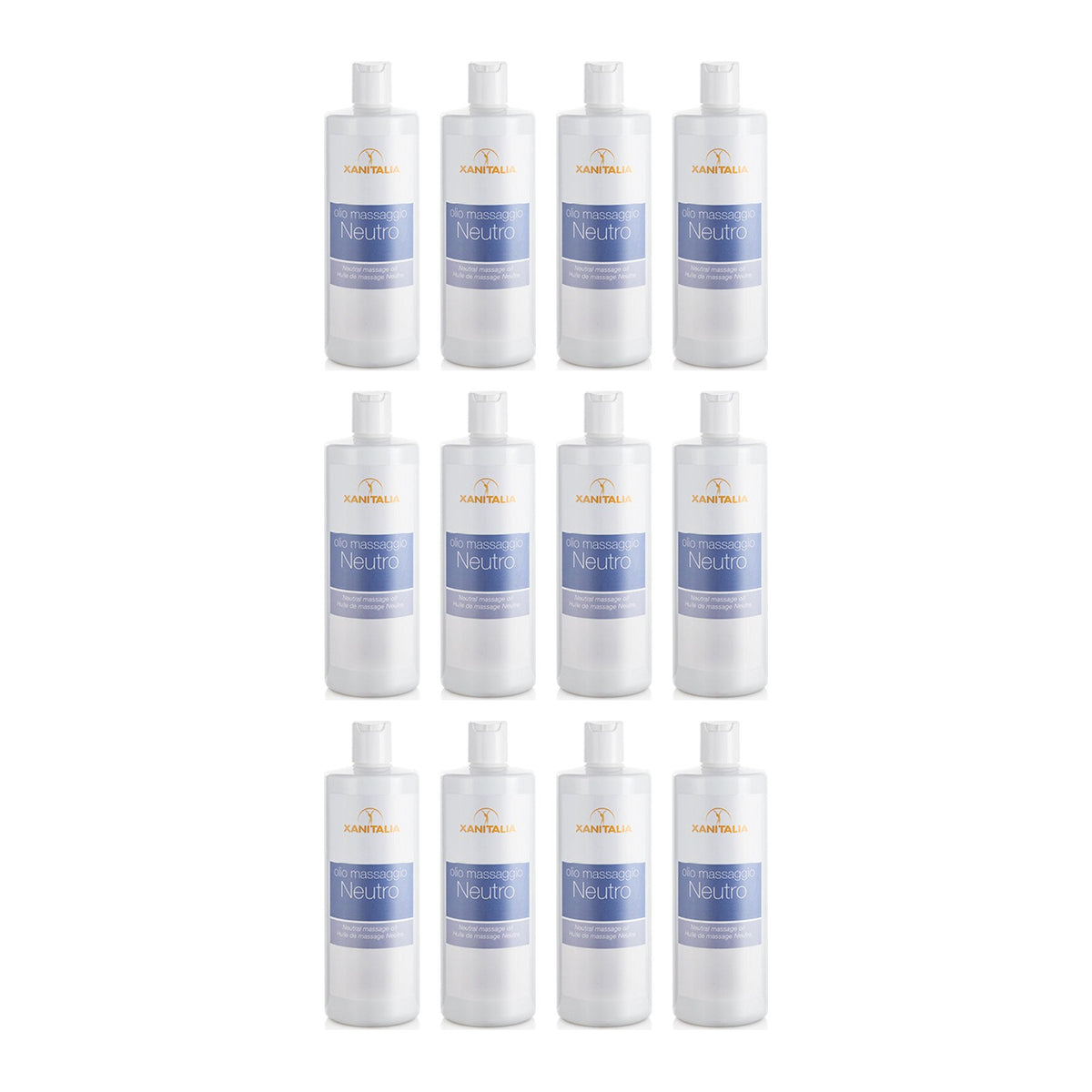 XANITALIA PREMIUM OLIO MASSAGGIO NEUTRO 500 ML - CONF. 12 PZ
