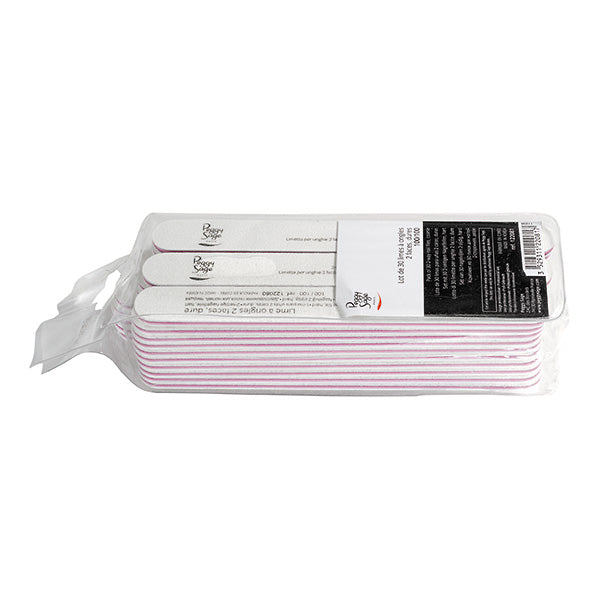 PEGGY SAGE LOTTO 30 LIMETTE PER UNGHIE 2 FACCE 100/100,BIANCO - Tre Pi Profumerie