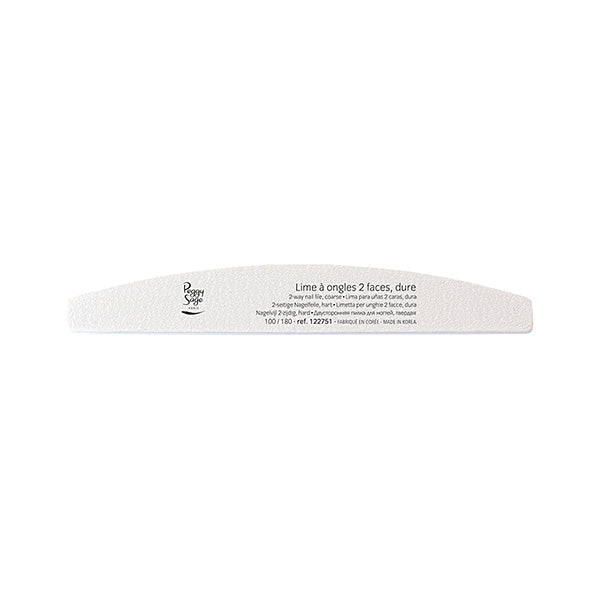 PEGGY SAGE LIMETTA MEZZALUNA UNGHIE 2 FACCE 100/180, BIANCO - Tre Pi Profumerie