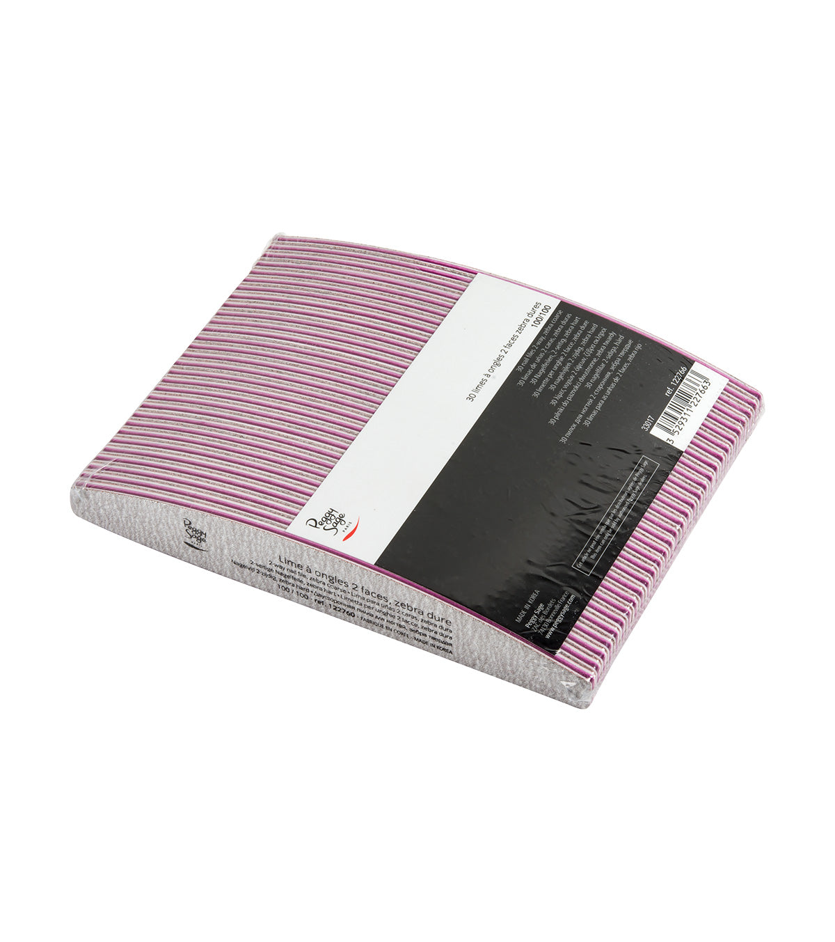 PEGGY SAGE LOTTO DI 30LIMETTE MEZZALUNA 2 FACCE, ZEBRA DURA 10 - Tre Pi Profumerie