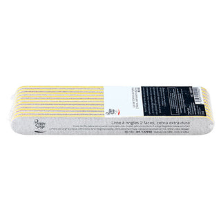 PEGGY SAGE LOTTO 10 LIMETTE PER UNGHIE 2 FACCE, 80/80 ZEBRA - Tre Pi Profumerie