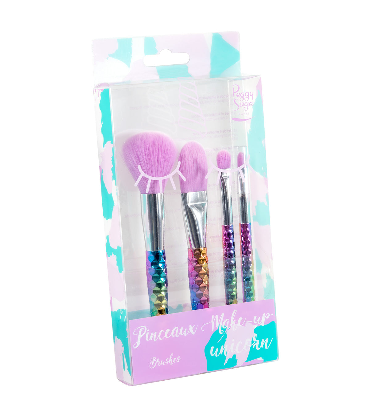 PEGGY SAGE SET DI 4 PENNELLI MAKE-UP UNICORN - Tre Pi Profumerie