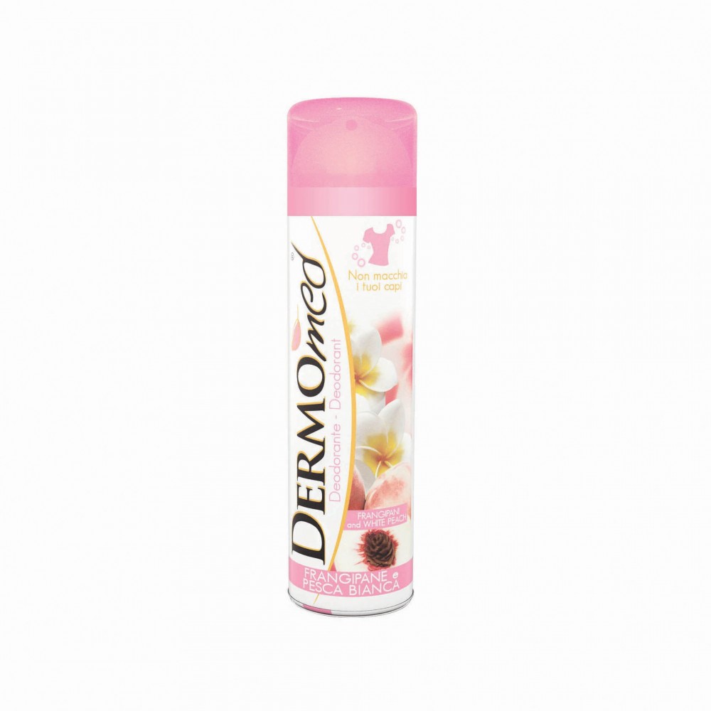 DERMOMED DEODORANTE SPRAY PESCA&FRANGIPANE 150 ML - Tre Pi Profumerie