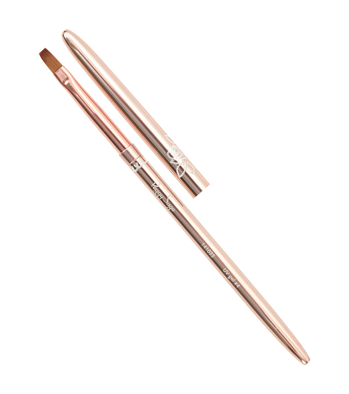 PEGGY SAGE PENNELLO PIATTO GEL UV ROSE GOLD - SINTETICO #4 - Tre Pi Profumerie