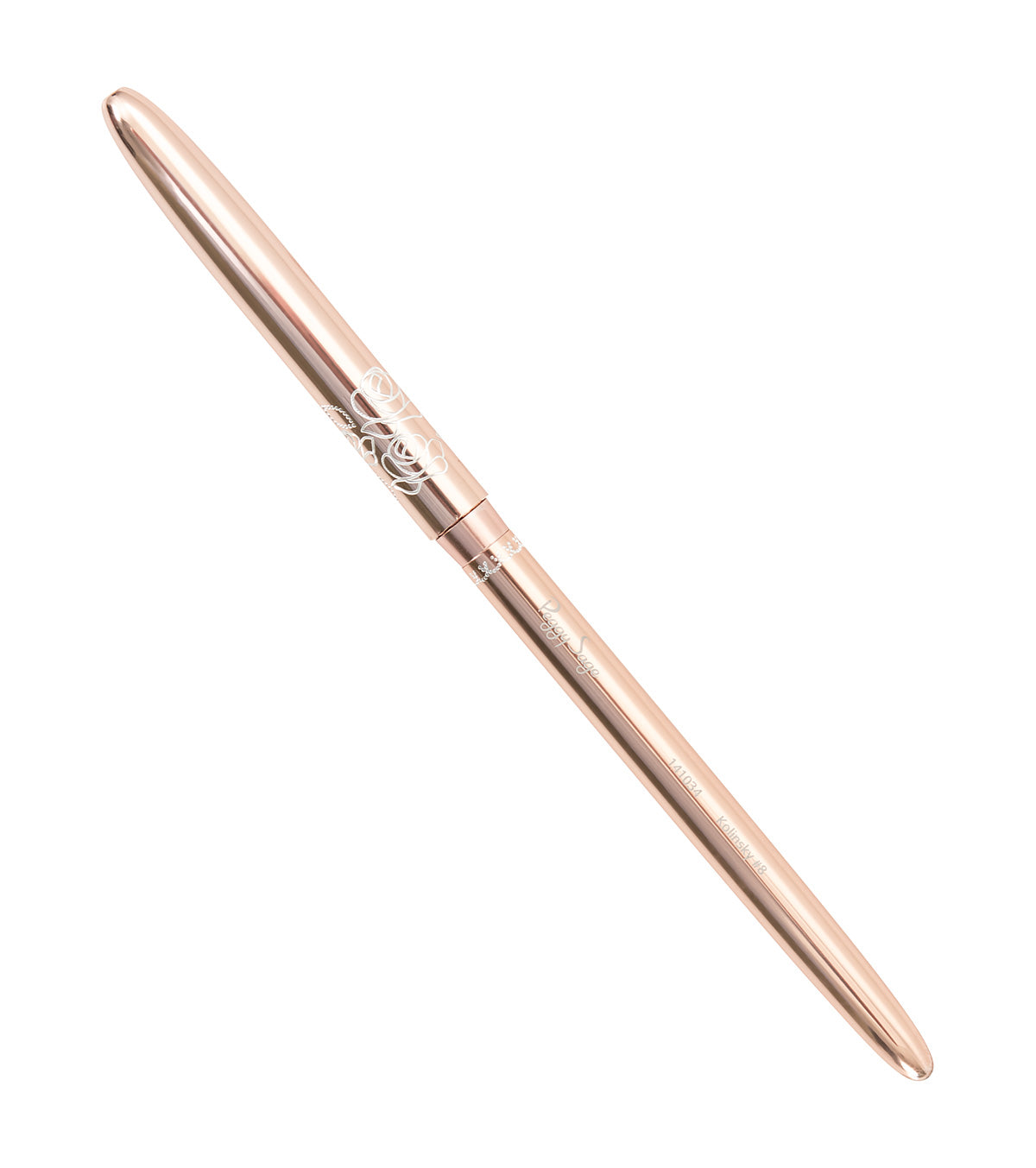 PEGGY SAGE PENNELLO RESINA ROSE GOLD - KOLINSKY #8 - Tre Pi Profumerie