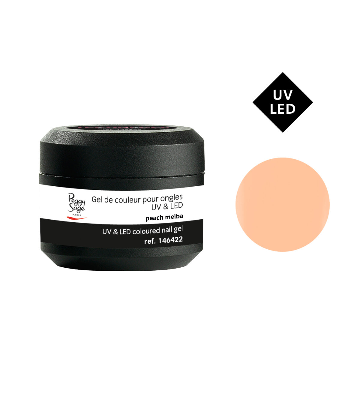 PEGGY SAGE GEL UV&LED COLORATO PER UNGHIE PEACH MELBA 5G - Tre Pi Profumerie