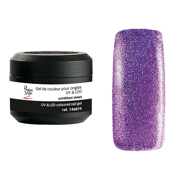 PEGGY SAGE GEL UV&LED COLORATO PER UNGHIE SCINTILLANT VIOLET 5G - Tre Pi Profumerie