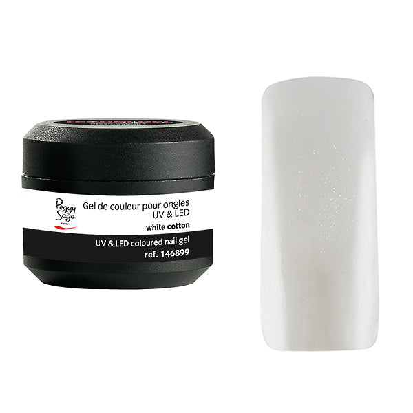 PEGGY SAGE GEL UV&LED COLORATO PER UNGHIE WHITE COTTON 5G - Tre Pi Profumerie
