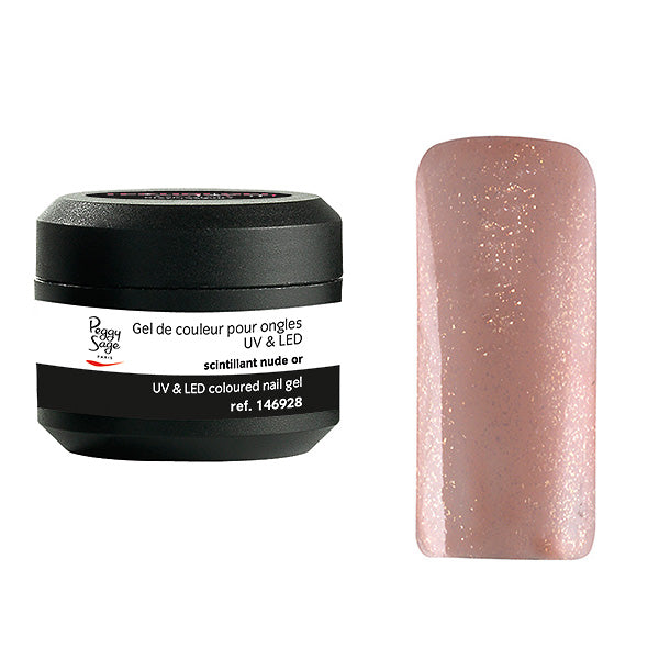 PEGGY SAGE GEL UV&LED COLORATO PER UNGHIE SCINTILLANT NUDE OR 5 - Tre Pi Profumerie