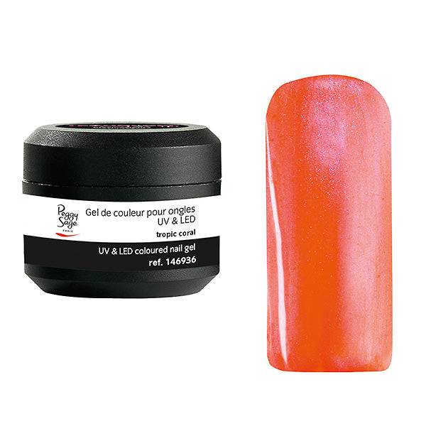 PEGGY SAGE GEL UV &LEDCOLORATO PER UNGHIE TROPIC CORAL 5G - Tre Pi Profumerie