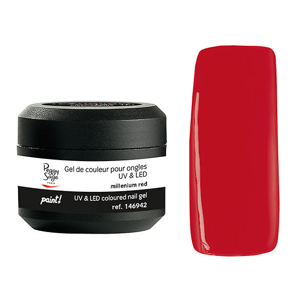 PEGGY SAGE GEL COLORATO PAINT MILLENIUM RED PER UNGHIE UV&LED 5 - Tre Pi Profumerie