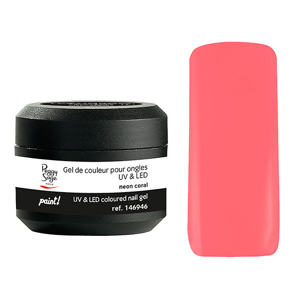 PEGGY SAGE GEL COLORATO PER UNGHIE UV&LED NEON CORAL 5G - Tre Pi Profumerie