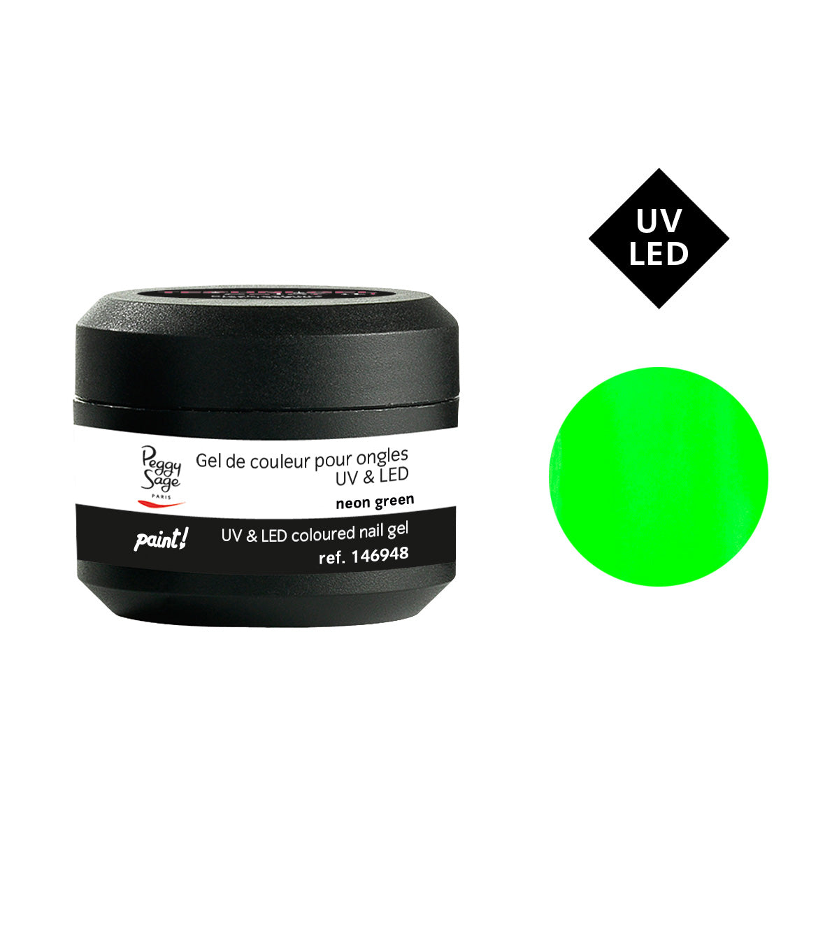 PEGGY SAGE GEL COLORATO PER UNGHIE UV&LED NEON GREEN 5G - Tre Pi Profumerie